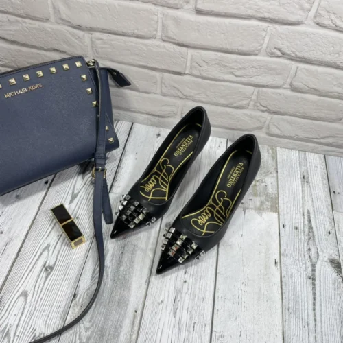 Valentino Lambskin Studded Pumps