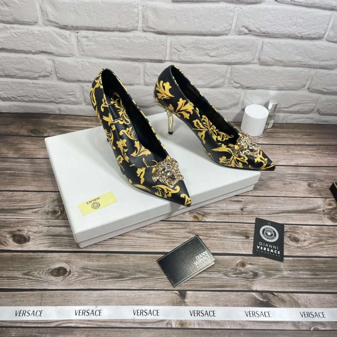 Versace Lambskin Flats