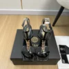 Versace Patent Leather Heeled Sandals