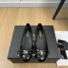 Versace Patent Leather Bow-Detail Flats