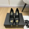 Versace Patent Leather Square-Toe Pumps