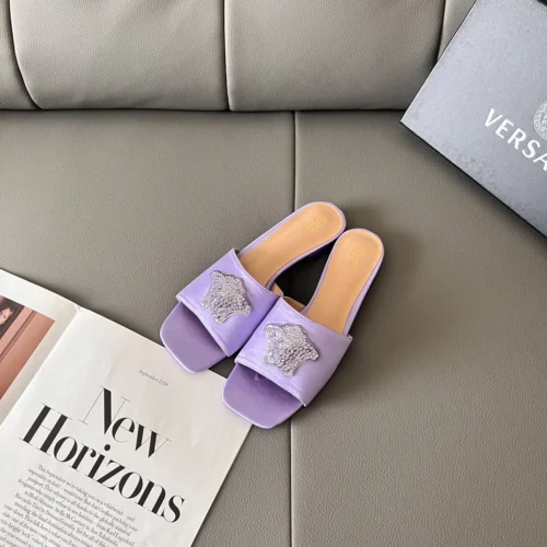 Versace Crystal-Embellished Slides