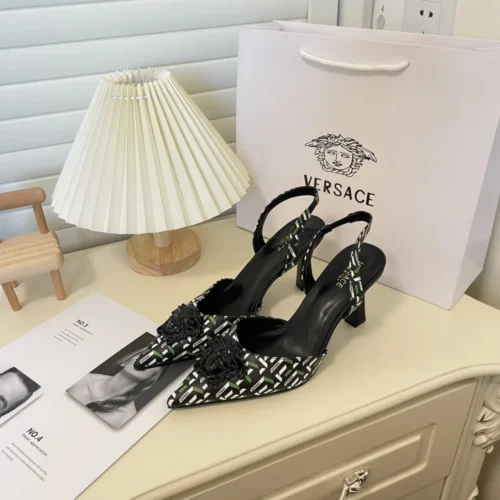 Versace Patent Leather Crystal-Embellished Shoes