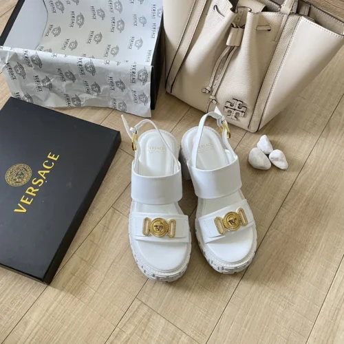 Versace Patent Leather Heeled Sandals