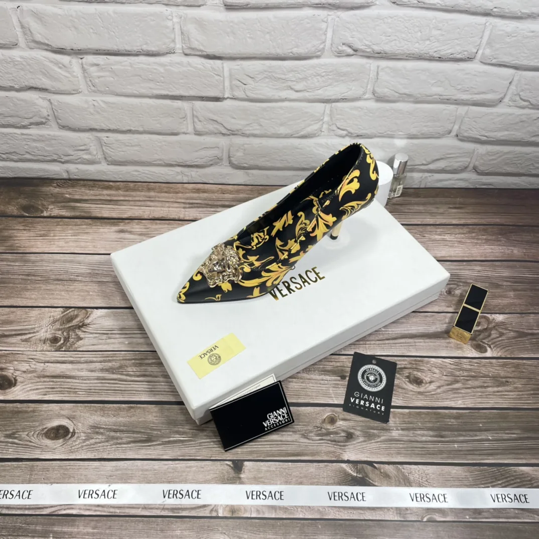 Versace Lambskin Flats