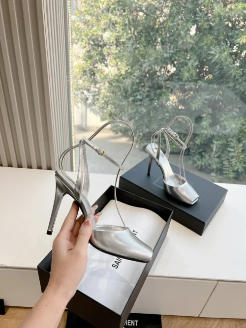 Saint Laurent Pointed-Toe Wedge Heeled Sandals