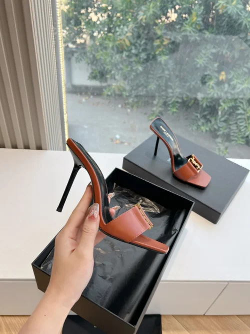 Saint Laurent Pointed-Toe Wedge Heeled Sandals