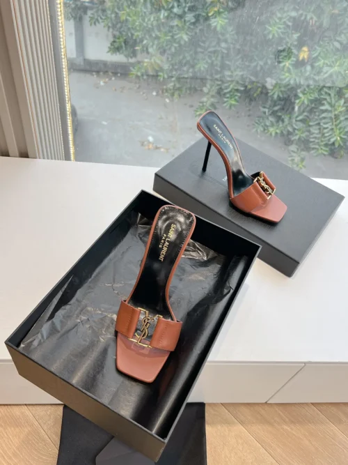 Saint Laurent Pointed-Toe Wedge Heeled Sandals