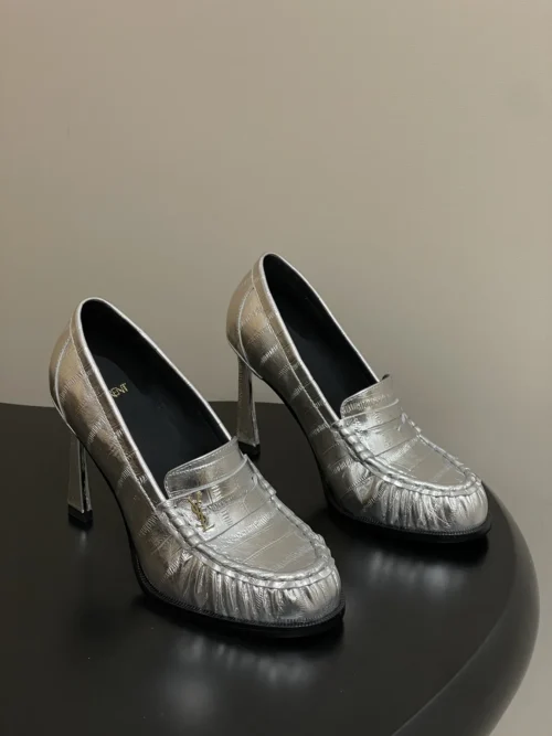 Saint Laurent Suede Heeled Mules