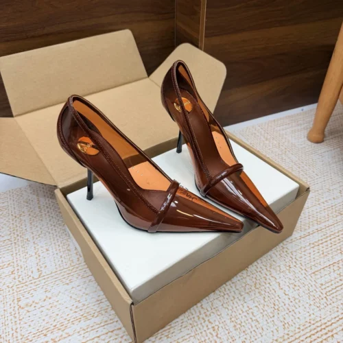 Saint Laurent Pointed-Toe Slingback Heeled Sandals