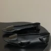 Saint Laurent Patent Leather Square-Toe Ballet Flats