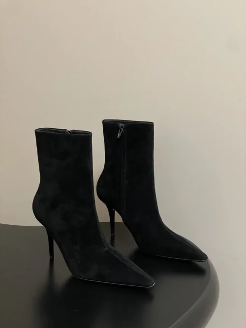 Saint Laurent Pointed-Toe Ankle Boots