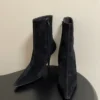 Saint Laurent Pointed-Toe Ankle Boots