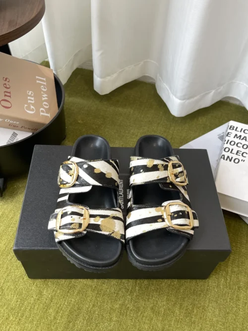 Saint Laurent Strappy Slides