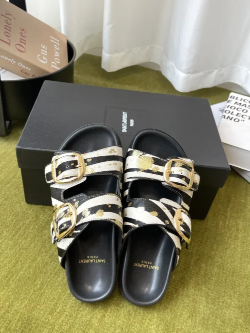 Saint Laurent Strappy Slides
