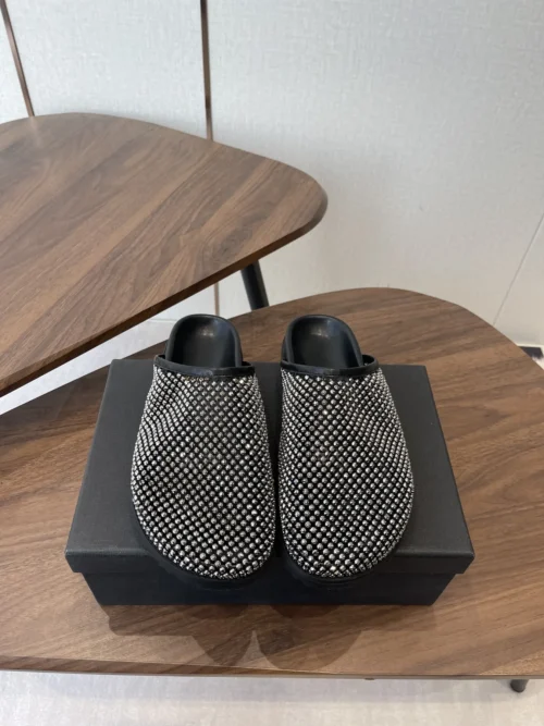 Saint Laurent Crystal-Embellished Mules