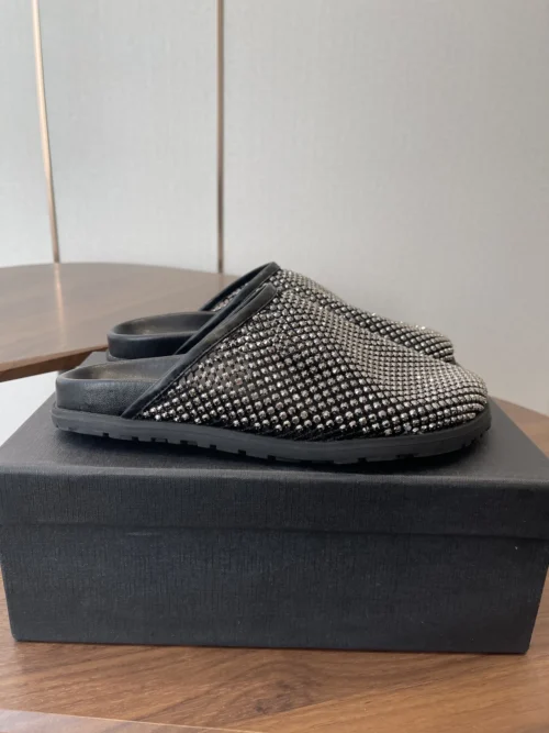 Saint Laurent Crystal-Embellished Mules