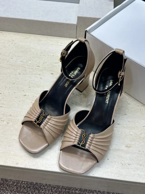 Saint Laurent Patent Leather Heeled Sandals