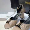 Saint Laurent Patent Leather Heeled Sandals