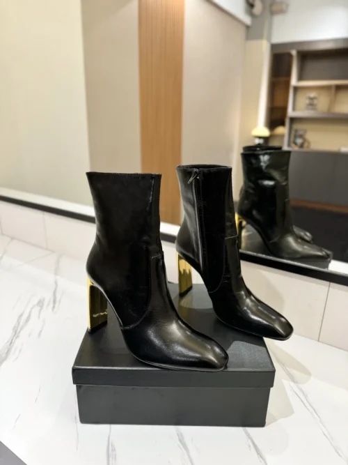 Saint Laurent Lambskin Ankle Boots