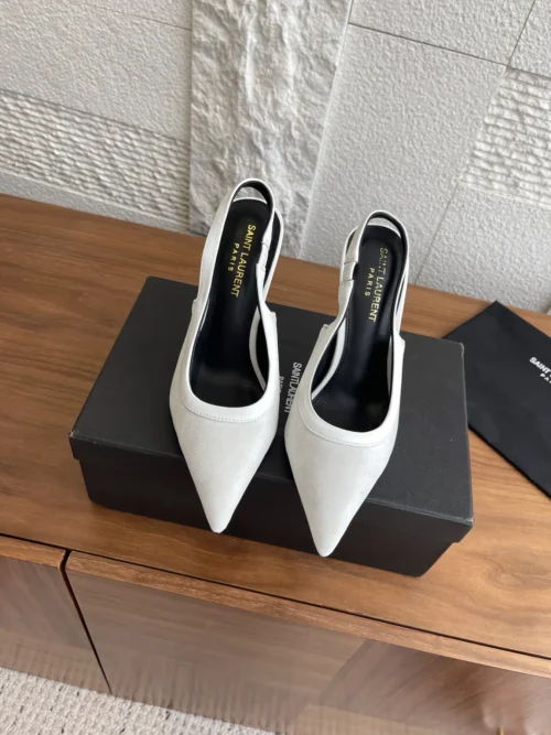 Saint Laurent Pointed-Toe Heeled Sandals