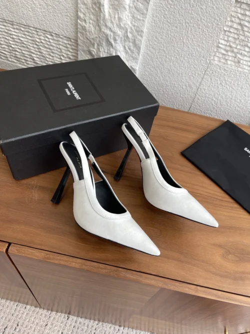 Saint Laurent Pointed-Toe Heeled Sandals