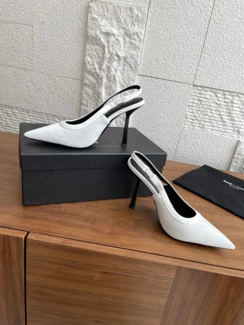 Saint Laurent Pointed-Toe Heeled Sandals