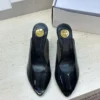 Saint Laurent Leather Pointed-Toe Slides