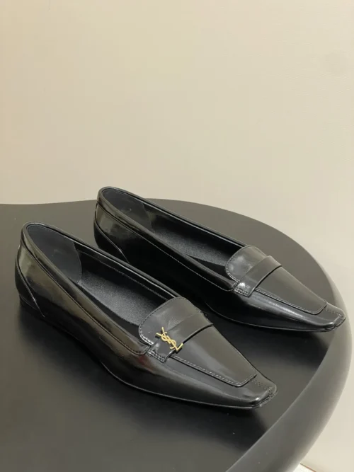 Saint Laurent Square-Toe Ballet Flats