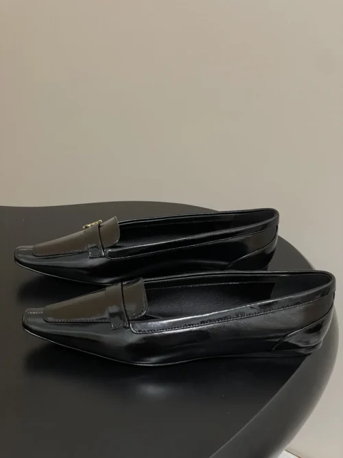 Saint Laurent Square-Toe Ballet Flats