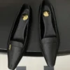 Saint Laurent Satin Square-Toe Ballet Flats