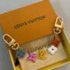 Louis Vuitton Monogram-Pattern Metal Bag Charm
