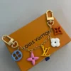 Louis Vuitton Monogram-Pattern Metal Bag Charm