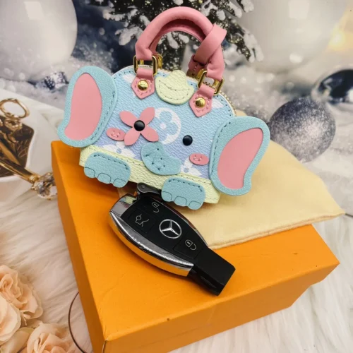 Blue Denim Mixed-Design Keychain