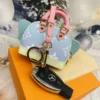 Blue Denim Mixed-Design Keychain