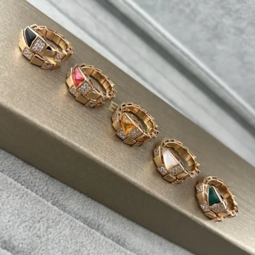 Bvlgari Snake Stone-Accented Ring