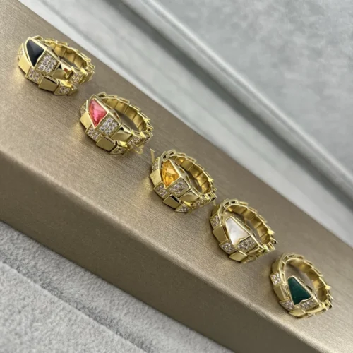 Bvlgari Snake Stone-Accented Ring
