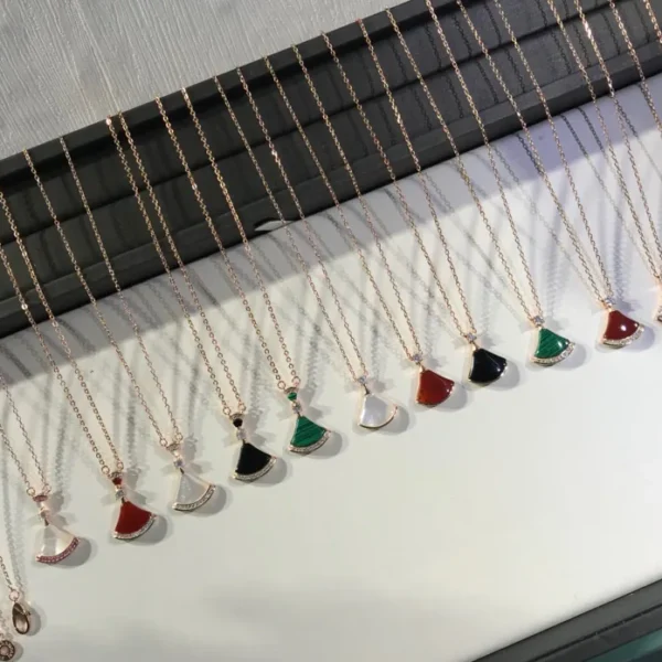 Bvlgari Multi-Stone Fan Necklace