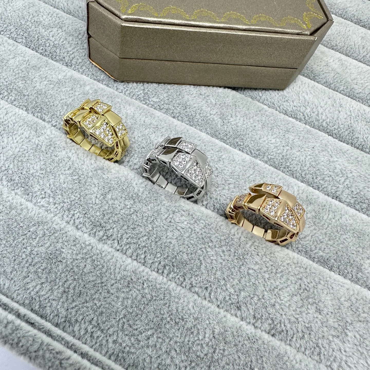 Bvlgari Snake Stone-Accented Ring