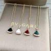 Bvlgari Fan Mother-of-Pearl Carnelian Onyx Pendant Necklace