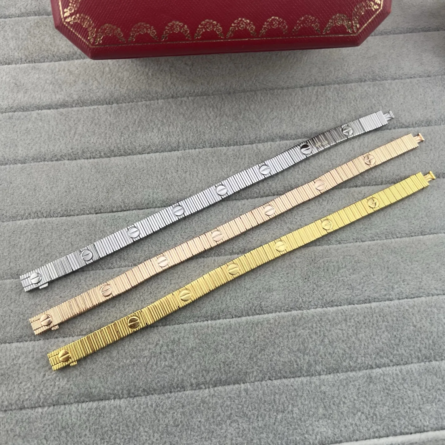 JWCARTIER0002-01 Cartier Striped Screw Bracelet