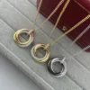 Cartier Chain Link Double-Layer Pendant Necklace