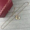 Cartier Chain Link Double-Layer Pendant Necklace