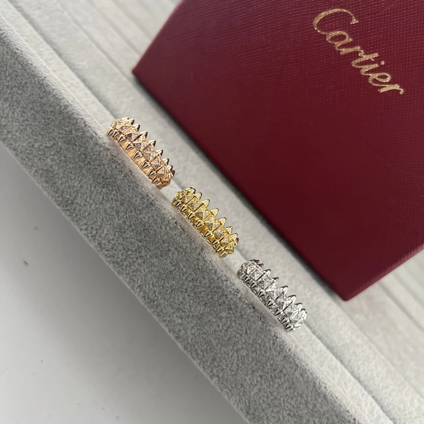 JWCARTIER0007-01 Cartier Stud Stone-Accented Ring
