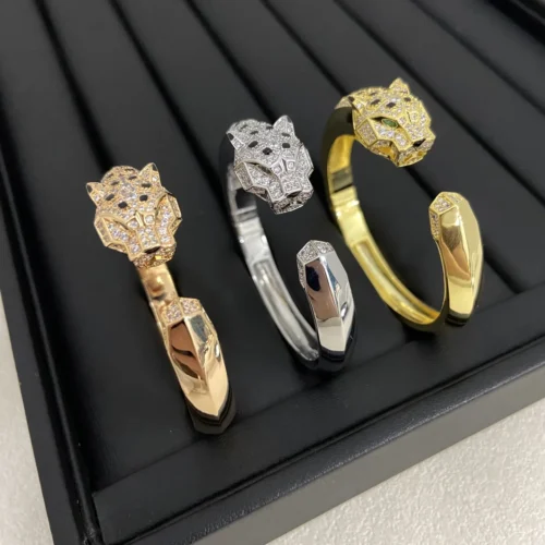 Cartier Panther Stone-Accented Bangle Bracelet