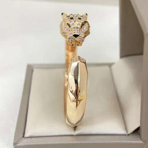 Cartier Panther Stone-Accented Bangle Bracelet