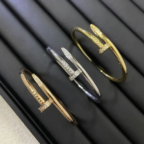 Cartier Nail Stone-Accented Bangle Bracelet