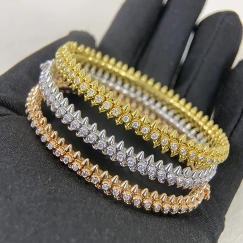 Cartier Stud Stone-Accented Bangle Bracelet
