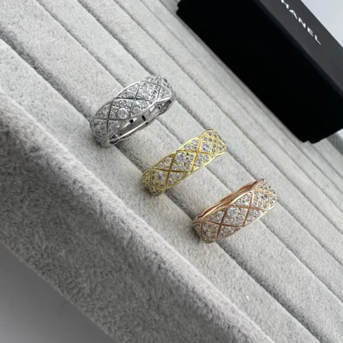 Chanel Quilted Pavé Ring