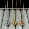 Chanel Quilted Stone-Accented Pendant Necklace